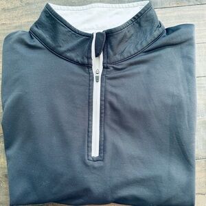 Peter Millar Black Quarter-Zip Pullover